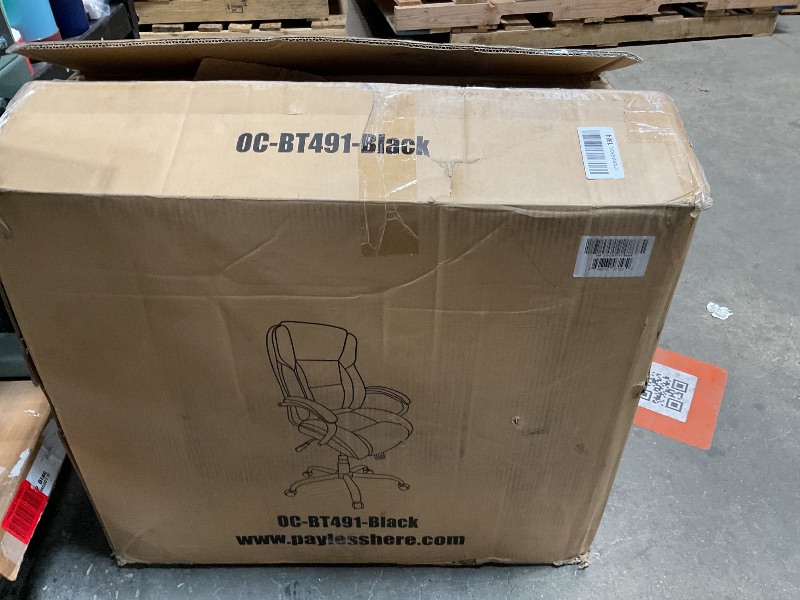 Photo 1 of *** USED/MINOR DAMAGE/UNKNOWN MISSING HARDWARE***BestMassage Big and Tall Office Chair 500lbs Cheap Desk High Back PU Executive Ergonomic Computer Chair with Lumbar Support Headrest Swivel for Women Men Adults,Black