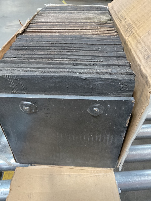 Photo 1 of *** STOCK PHOTO ONLY*** RUBBER DOCK, BUMPER, RECTANGULAR, LAMINATED, HORIZONTAL MOUNT, FLAT PLATE, BOTH SIDES, 10 INCH LENGTH, 24 INCH WIDTH, 10 INCH DEPTH