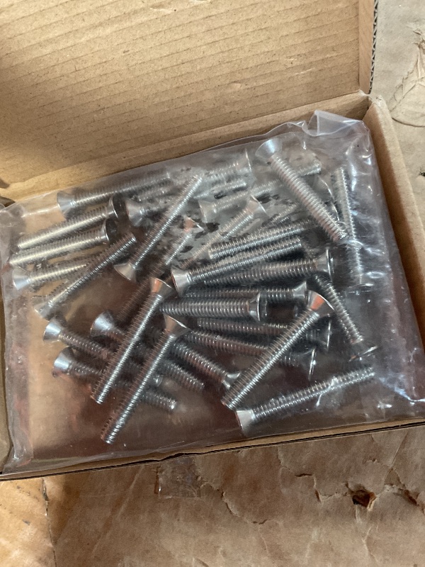 Photo 1 of 1/4-20 x 1-3/4" (30 Pack) Phillips Flat Head Machine Screws, Stainless Steel 304 (18-8), UNC Coarse Thread, Countersunk Head Machine Screws, Phillips Drive #3