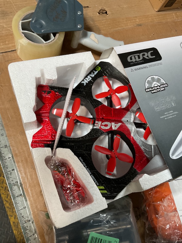 Photo 1 of **NOT ACCURATE TO STOCK PHOTO***4DRC V39 RC Plane with Camera for Adults Kids, RC Airplane Fighter Jet 2.4GHz RTF Glider Aircraft Plane Toys,Waypoint Functions,Altitude Hold, Gesture Selfie,3D Flips,2 Batteries,Red