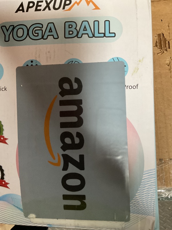 Photo 1 of ***POSSIBLY FOR PARTS UNKNOWN DAMAGE*** APEXUP Yoga Ball Exercise Ball Anti Slip Heavy Duty for Fitness, Balance & Core Workout (M (19"~22") 55cm, Blue Pink)