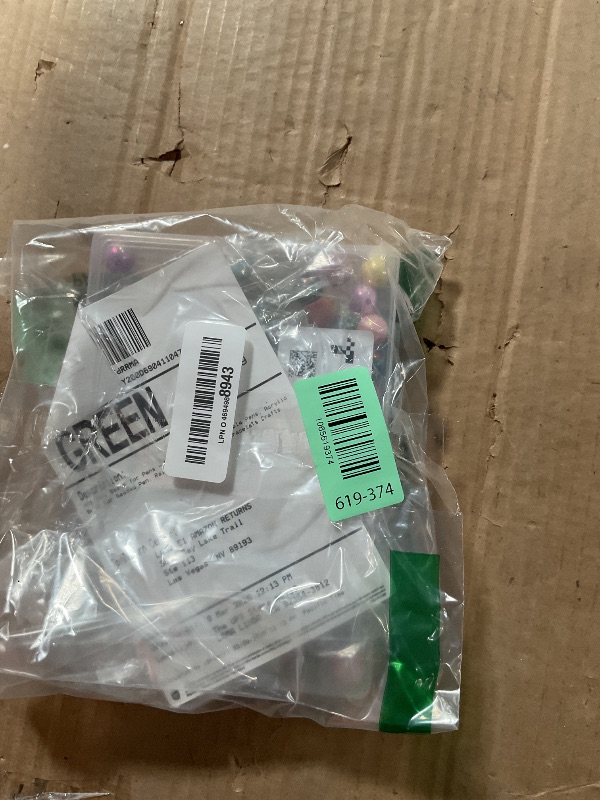 Photo 1 of 100 Pcs Beads for Pens - Focal Beads for Beadable Pens, Acrylic Bead for Beaded Pen, Rainbow Bead Keychains Bracelets Crafts