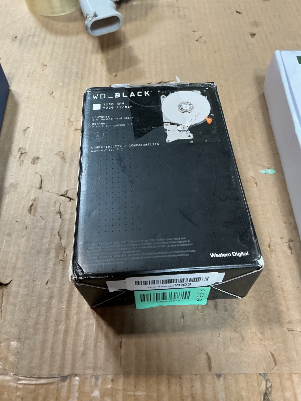 Photo 1 of ***FOR PARTS/ ISSUES WITH FUNCTIONALITY *** WD Western Digital 8TB WD_Black Performance Internal Hard Drive HDD - 7200 RPM, SATA 6 Gb/s, 256 MB Cache, 3.5" - WD8002FZBX