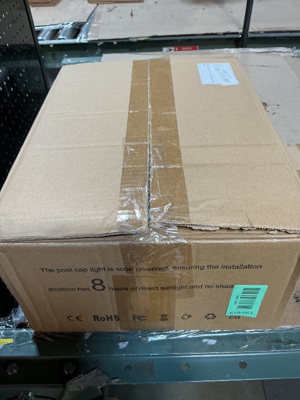 Photo 1 of 12 Pack Solar Post Cap Light,White Solar Powered Fence light, 4x4 IP65 Waterproof Outdoor Post Solar Lights for Garden & Patio Deck Lights for 3.5x3.5,4x4,5x5 Wood & Vinyl Posts Warm White Lighting