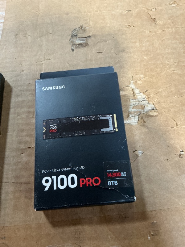 Photo 1 of **NON-FUNCTIONAL** Samsung SSD 9100 PRO 8TB, PCIe 5.0x4 M.2 2280, Seq. Read Speeds Up to 14,800MB/s, Best for AI Computing, Gaming, and Heavy Duty Workstations (MZ VAP8T0B/AM)