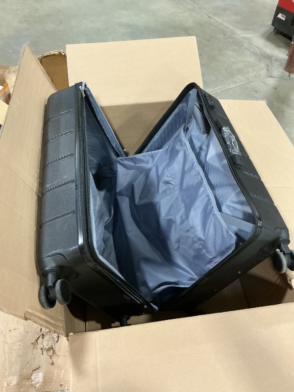 Photo 1 of **NEEDS REPLACEMENT ZIPPER** Sweetcrispy Carry on Luggage, Hard Shell ABS Suitcase with Double Spinner Wheels, Lightweight Expandable Rolling Suit Case with TSA Lock, 28 Inch Bronze Black