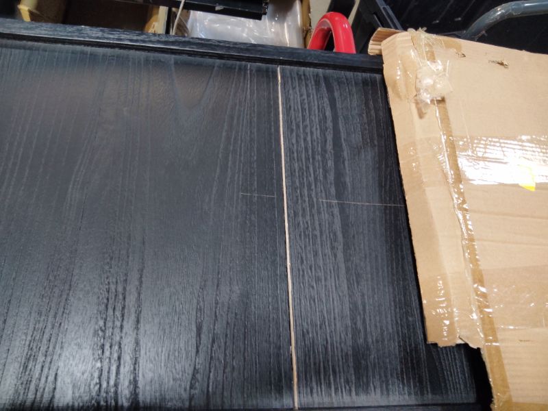 Photo 1 of **PARTS ONLY DAMAGED**Gurfuy Extra Large Long Rectangle Ottoman Table Tray 40"x20" - Black Rustic Wooden Serving Tray for Farmhouse Decorative Oversized Coffee Table Trays Living Room Kitchen Counter Breakfast