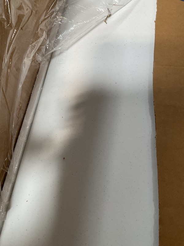 Photo 1 of *CRACKED*  Byliable 34" Square Folding Card Table, Fold-in-Half Utility Dining Portable Table Heavy Duty HDPE White Plastic Foldable with Carrying Handle Indoor Outdoor for Picnic, Camping, Party