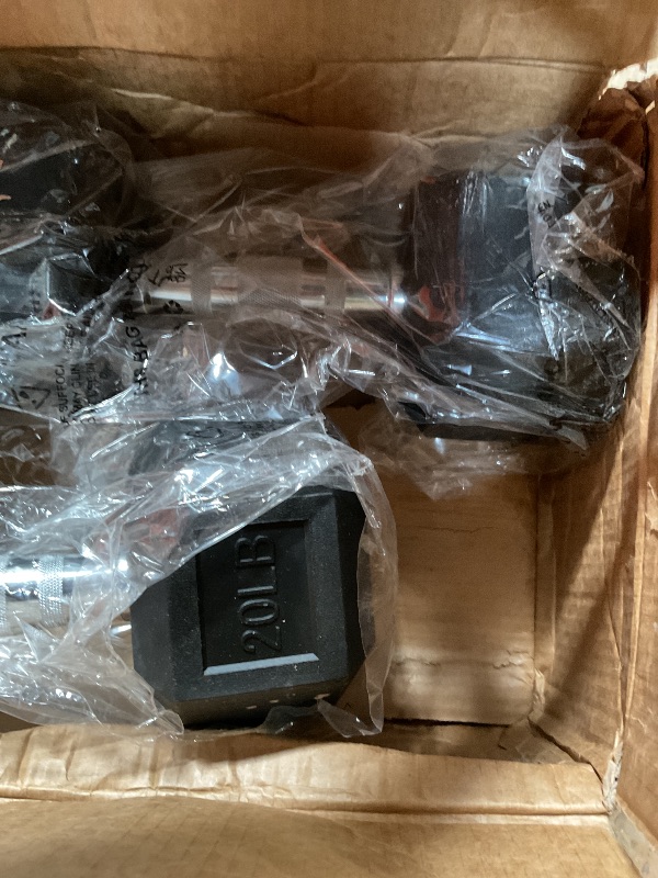 Photo 1 of **20 &25 lb sets only***Fitvids Dumbbell Set with Rack â€“ Dumbbell + A-Rack: 150LBS Set â€“ Black