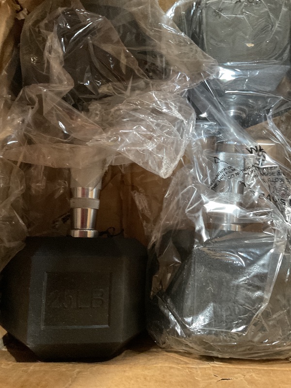 Photo 1 of **20 &25 lb sets only***Fitvids Dumbbell Set with Rack â€“ Dumbbell + A-Rack: 150LBS Set â€“ Black