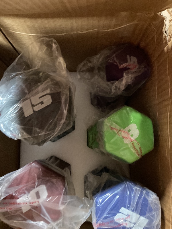 Photo 1 of ***PARTIAL SET/ MISSING HALF OF THE WEIGHTS*** NO RACK AND ONLY DUMBBELLS***CAP Barbell 100 LB Set of Neoprene Dumbbells with Rack Color Series | 5, 8, 10, 12 and 15 LB pairs