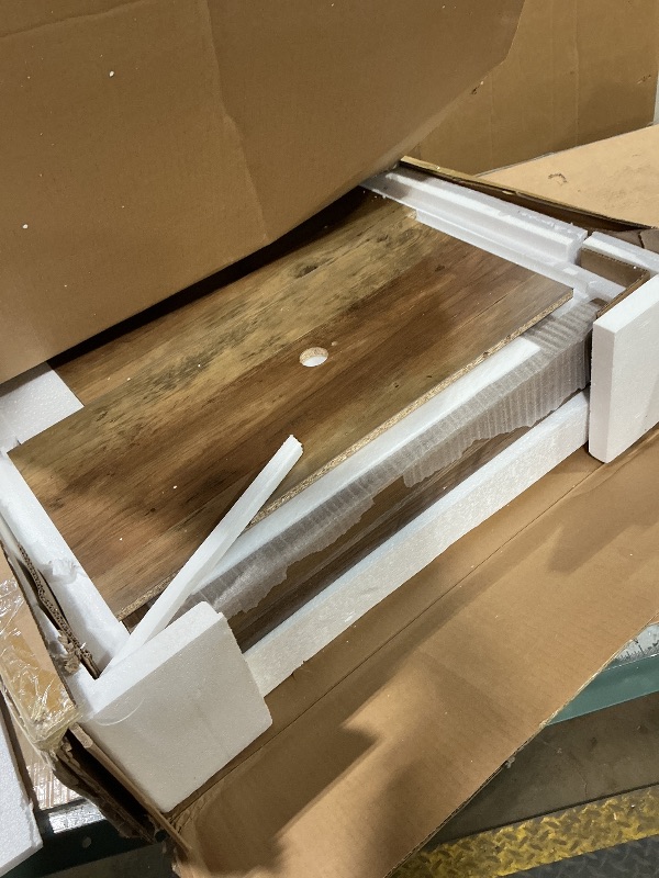 Photo 1 of *missing hardware**LINSY HOME Farmhouse End Table with Charging Station, Narrow Side Table for Living Room, Sofa Side Table with Drawer and Storage Cabinet, Small Nightstand for Home Office