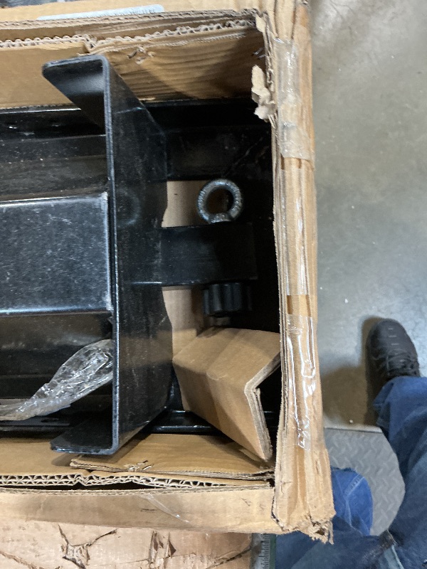 Photo 1 of *used/minor damaged*MaxxHaul Motorcycle Wheel Chock Heavy?Duty Steel Front Tire Stand Fits 15" to 22" Wheels Self Locking Cradle for Trailers Garages and Shops 1800 lb Capacity Black Powder Coat (70271)