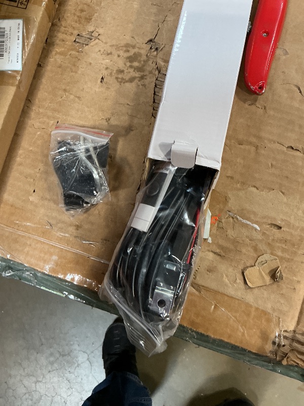 Photo 1 of 20 Inch Led Light Bar Single Row White Amber Strobe Lights Warning Led Work Light for Off Road 4x4 Boat SUV ATV 4WD Car Truck 12V 24V Driving Fog Lights with Dual Switch 10FT Wiring Harness Kit