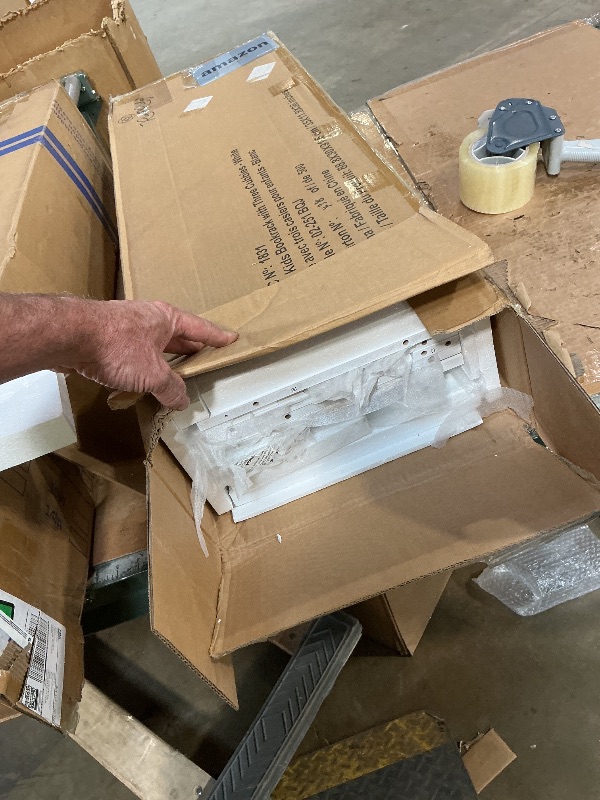 Photo 1 of **MISSING HARDWARE **RiverRidge Kids 4 shelves Three Cubbies Bookrack, White (02-251), 11.81"D x 35"W x 36"H