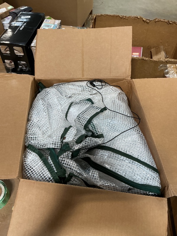 Photo 1 of **MISSING PIECES** Lean to Greenhouse with 3-Tier Shelves: Ohuhu Portable Walk-in Wall Mounted Green House with Mesh Windows, 79"x39"x83" Reinforced Lean-to Wall Greenhouses with 2 Roll-Up Zipper Doors for Outdoors