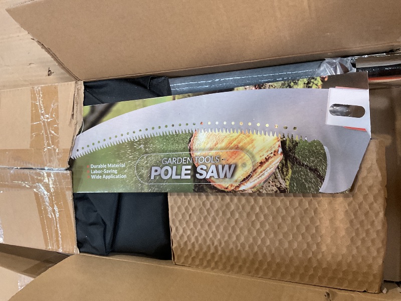 Photo 1 of ***** RECOMENDED FOR PARTS ONLY/ HEAVILY RUSTED/ SOME PIECES DAMAGED (CRACKED OR PEELING) ***** Walensee Pole Saw for Tree Trimming, 7.2-27 FT Manual Tree Pruner with 8 Sectional Fiberglass Poles, Saw Blade & Pruning Scissor Head, Adjustable Branch Cutter