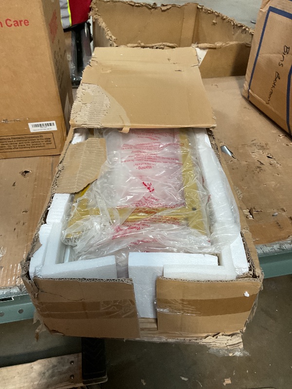 Photo 1 of **PARTIAL SET** OSCHF 5-Tier Wooden Open Bookcase - Modern Display Bookshelf with Top Edge and Solid Wood Frame for Home and Office, Storage Cabinet, Warm White