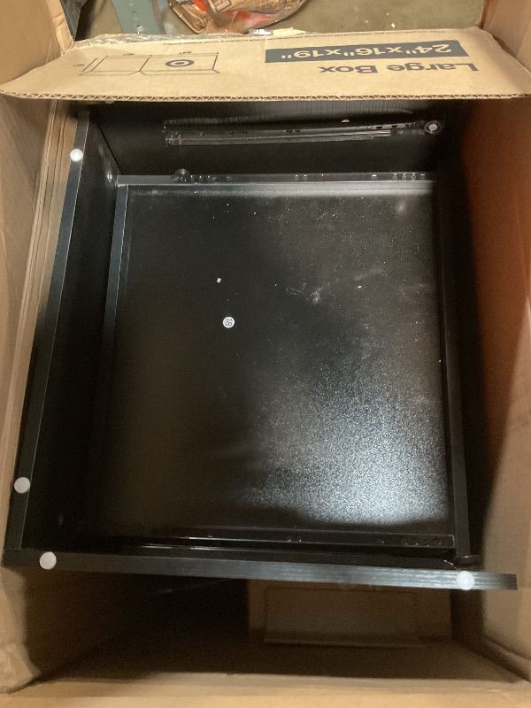 Photo 1 of **FOR PARTS ONLY** Turosur LED Night Stand with Gun Drawer, Smart Nightstand with Hidden Charging Station, Modern Beside Table with USB and Type-C Port End Table for Bedroom (Black)