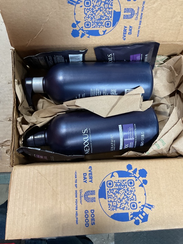 Photo 1 of *1 packet damaged*Nexxus Keraphix Shampoo and Conditioner - Damaged Hair Treatment System with Keratin Protein and Black Rice, 2 Count & 3 Repair Masks Treatment, 33.8 oz, 1.5 oz, 3 Count, 5 Count ( Pack of 1)