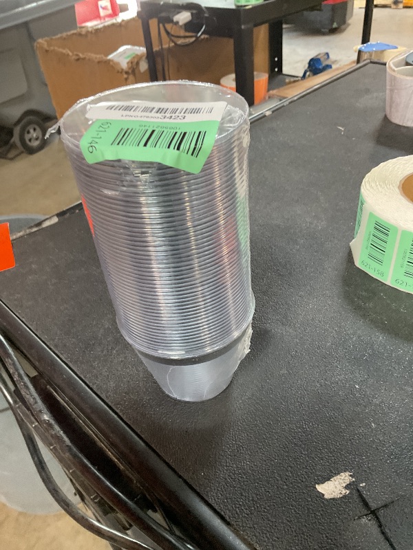 Photo 1 of ***PARTIAL SET*** Goodluck 50PCS 9oz Plastic Cups for Party, Disposable Silver Plastic Cups, Cocktail Glasses for Wedding Thanksgiving, Christmas