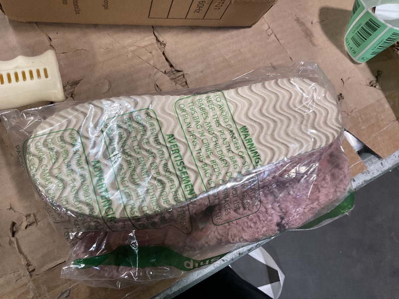 Photo 1 of ** PRODUCT DIRTY** EverFoams Womens Fuzzy Open-toe Slippers Soft Comfy Memory Foam Indoor House Shoes Dusty Rose,11-12 US