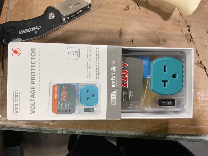 Photo 1 of **OUTLET IS NOT U.S** Heavy-Duty 20A 4400W Surge Protector for Appliances, Smart Circuit Plug with Outlet Saver & Power Strip for Refrigerator, Air Conditioner, High-Power Devices, Overload & Voltage Protection 140 Joule