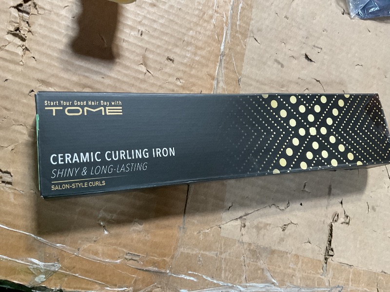 Photo 1 of 1 Inch Curling Iron with Clamp, 6-Level Dial Temp Control 180–450?, Tourmaline Ceramic, Fast PTC Heating, 100–240V Dual Voltage Long Barrel Curler