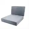 Photo 1 of 20 in. x 20 in. x 4 in. Recliner Chair Pad with Back Support Cushions, Extra Large Seat Cushion for Elderly, Grey