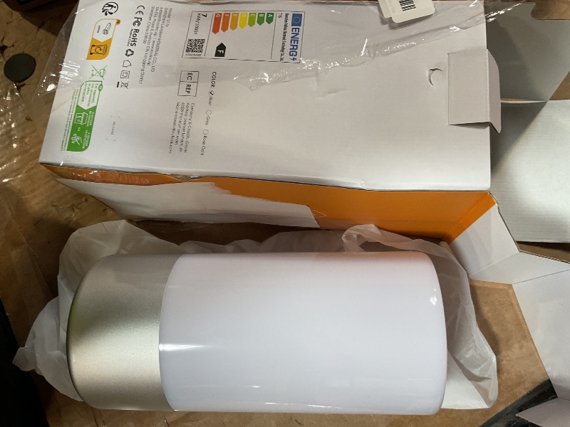 Photo 1 of ***MISSING POWER CORD*** ROOTRO Table Lamp, [Advanced] Bedside Touch Control Lamp for Bedroom 3 Level Dimmable Warm White Lights with 256 RGB Color Mode Modern Deisgn Smart Nightstand Desktop LED Lamps Portable for Read