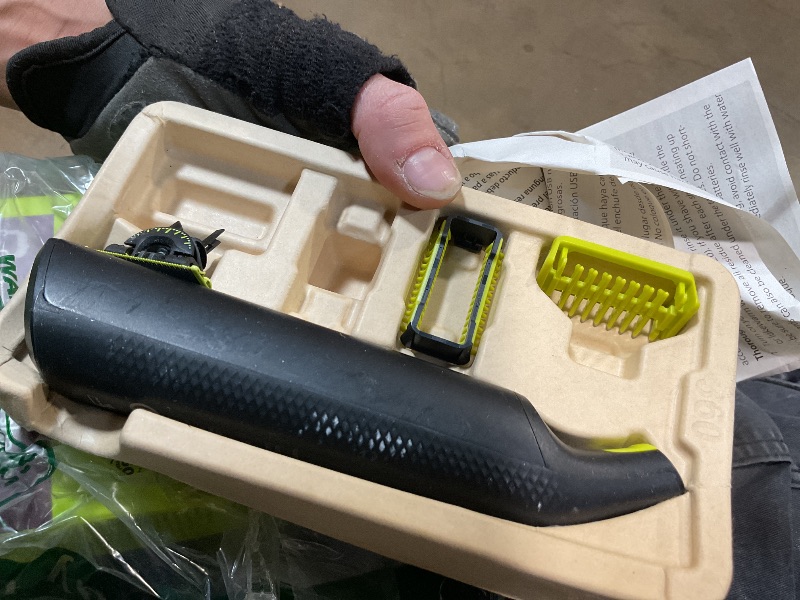 Photo 1 of **VERY DIRTY POSSIBLY MISSING SHAVER GUARDS** Philips Norelco for Face + Body, Electric Beard Trimmer, Shaver and Groomer, 5in1 Adjustable Comb, 1x Body Kit, Model QP2834/70, Black/Lime Green