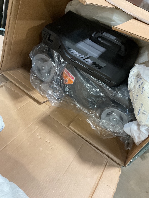 Photo 1 of *** FOR PARTS ONLY/ PARTIAL SET/ MISSING ASSEMBLY PIECES*** WORX 14" Cordless Lawn Mower, 2 in 1 Electric Mower Cuts Quietly, Compact & Lightweight Push Lawn Mower with 6-Position Height Adjustment for Small Yards, 2 Batteries & Charger Included, WG779