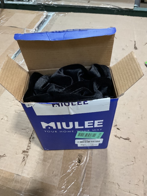 Photo 1 of ***PARTIAL SET ONLY 1 CASE*** MIULEE Velvet Ruffle Throw Pillow Covers Soft Luxurious Black Pack of 2 18x18 Inch Square Cushions Vintage Gothic Decorative Ruffled Pillow Shams for Sofa Couch Bedroom Chair