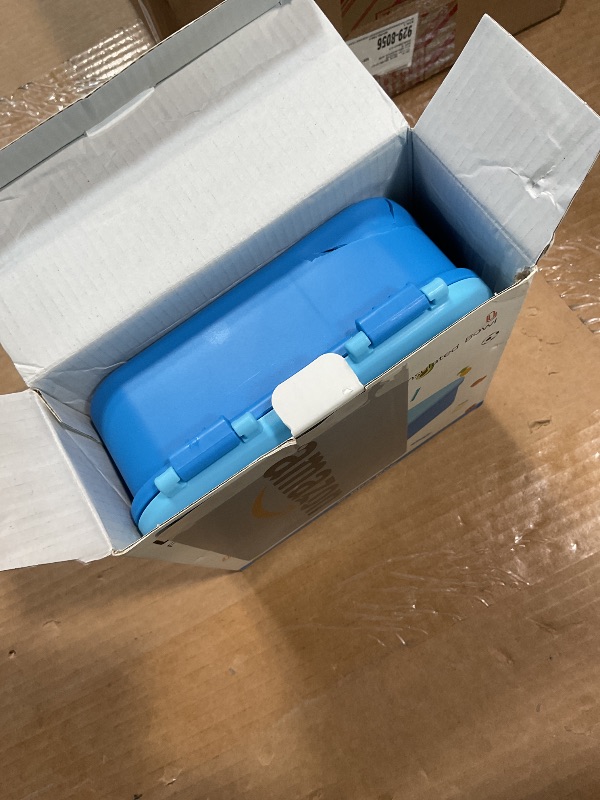Photo 1 of **DAMAGE SEEN IN PHOTO**BEAQUEE Bento Box for Kids with Soup Thermos(9oz)– Kid Bento Lunch Box with Leak Proof Insulated Food Jar, Hot & Cold Lunch Container Set for School Girls Boys, 4-Compartments, Dishwasher Safe, Blue