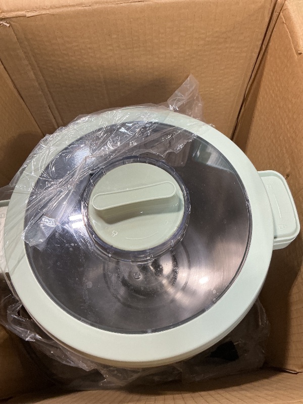 Photo 1 of ***MISSING PIECES / POSSIBLY FOR PARTS*** MOKKOM Electric Dough Maker with Proof Dough Function, Microcomputer Timing, 6.34Qt 304 Stainless Steel Bowl, Household Dough Maker Kitchen Flour Kneading Machine, Green
