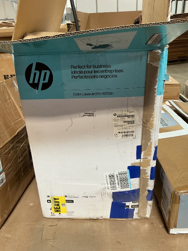 Photo 1 of **ISSUES CONNECTING TO WIFI** HP Color LaserJet Pro 4201dn Printer, Print, Fast speeds, Easy Setup, Mobile Printing, Advanced Security, Best-for-Small Teams. Ethernet & USB only. Not Wireless. White