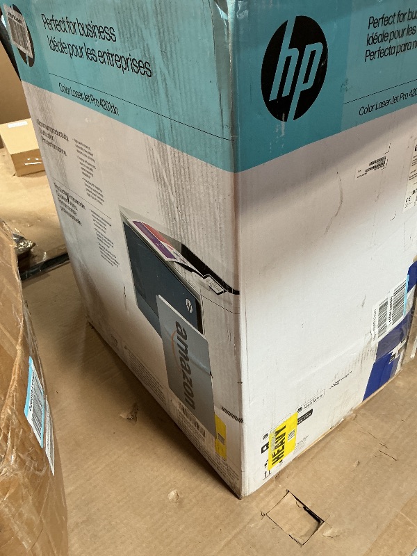 Photo 1 of **ISSUES CONNECTING TO WIFI** HP Color LaserJet Pro 4201dn Printer, Print, Fast speeds, Easy Setup, Mobile Printing, Advanced Security, Best-for-Small Teams. Ethernet & USB only. Not Wireless. White