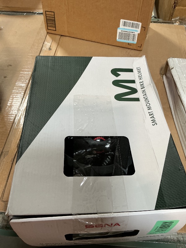 Photo 1 of **FOR PARTS DAMAGED** Sena Smart Communications Mountain Bike Helmets - M1 (Matte Black, Large)