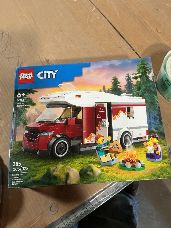 Photo 1 of ***BAGS MISSING ***LEGO City Holiday Adventure Camper Van Building Toy Set - Vacation Toy for Kids, Boys and Girls, Ages 6+ - Includes 3 Minifigures and Accessories - Gift Idea for Birthdays & Holidays - 60454