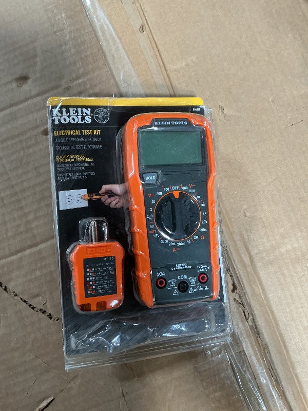 Photo 1 of **MISSING ELECTRICAL OUTLET TESTER**Klein Tools 69149P Electrical Test Kit with Digital Multimeter, Non-Contact Voltage Tester and Electrical Outlet Tester, Leads and Batteries