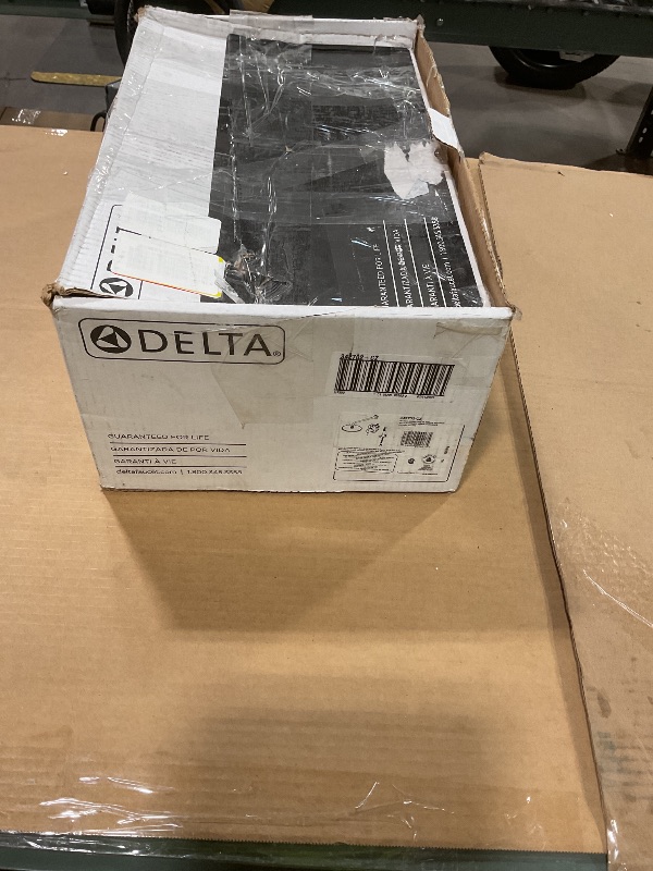 Photo 1 of **SCRATCHED & POSSIBLY MISSING AN ASSEMBLY PIECE*** Delta Modern 14 Series Round Rain Shower System Faucet Set, Rainfall Brushed Gold Shower Head and Handle Set, Valve Trim Kit, 10 Inch, Champagne Bronze 342702-CZ