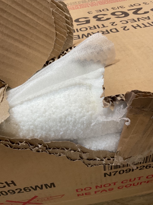 Photo 1 of **SELLING FOR PARTS AS PARTIAL SET. ONE OF THREE BOXES**Bellemave Queen daybed with USB, Queen Size Corner Bed with Two Drawers, Upholstered Bed Frame for Kids,Teens,Adults, Lambswool, White