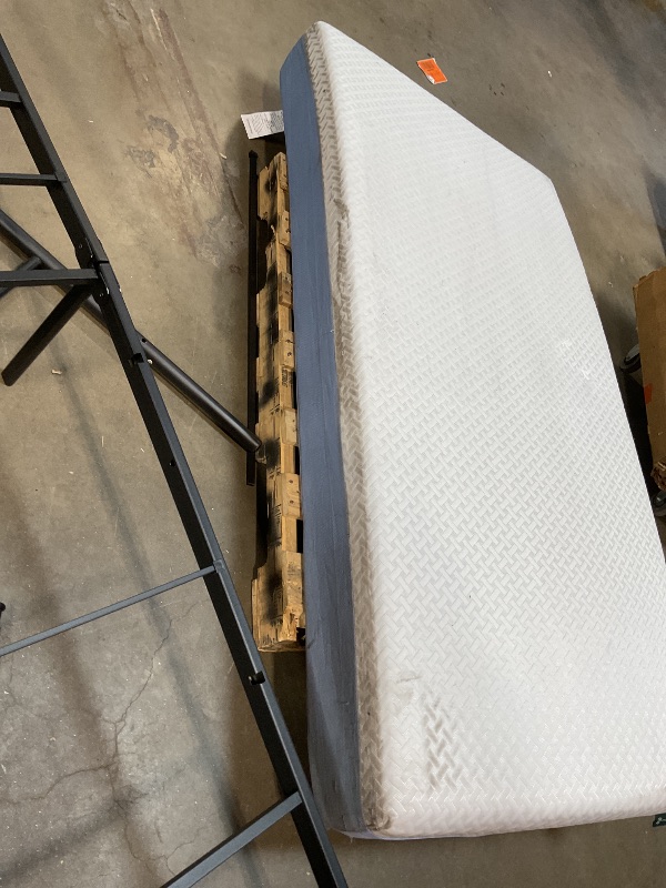 Photo 1 of **DIRT FROM TRANSPORT **Zinus 8-Inch Twin Cooling Essential Memory Foam Mattress, White, Medium Feel, Fiberglass Free, Certified Safe Materials