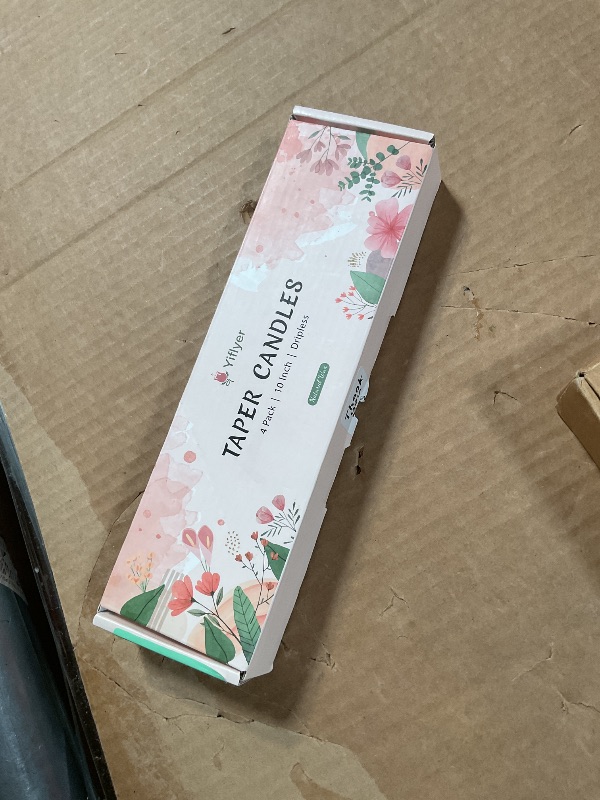 Photo 1 of 10 Inch Gradient-red Taper Candles, 4 Packs Unscented Candlesticks for Dinner, Wedding, Valentine’s Day and Home Decoration, Dripless and Smokeless, 8-10 Hours Burn