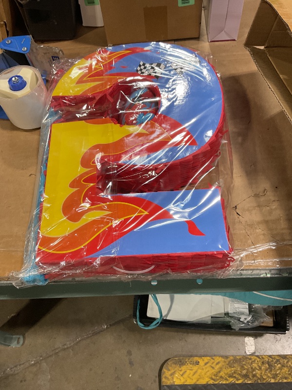 Photo 1 of *** RACE CAR DESIGN ***16 Inch Number 5 Spider Web Pinata with 16 Inch Piñata Stick Blindfold Confetti for Boy Girl Kids 5th Birthday Party Decorations (5th)