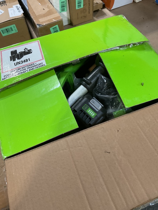 Photo 1 of ***  ResidUE ***20V 12" Cordless String Trimmer With 2 X 4.0ah Battery and Charger, Electric Grass Trimmer Battery Powered Eater String, Edger Lawn Tool Grass Cutter With 8pcs Line, Lawn Mover For Yard, Garden, Green