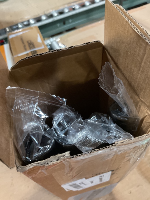 Photo 1 of **MISSING ASSEMBLY PIECES** KAMANINA Black Curtain Rod 32 to 58 Inch(2.6-4.8Ft), Adjustable Heavy Duty Curtain Rods for Windows 28 to 48 Inch, 7/8 Inch Drapery Rods with Decorative Netted Texture End