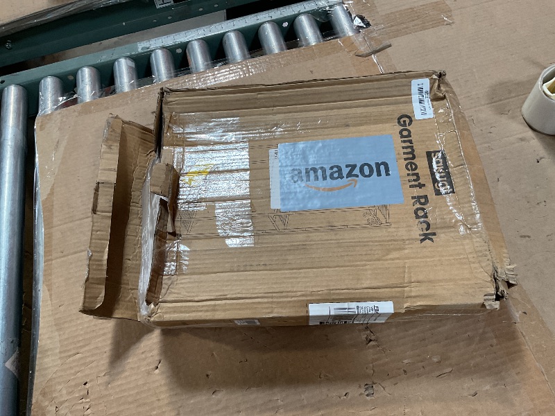 Photo 1 of **FOR PARTS ONLY/ MISSING ASSEMBLY PIECES** Sakugi Clothes Rack - 33.0" x 12.2" x 79.5" Clothing Rack with Shelves & Wheels, Multi-Functional Wardrobe Closet with Hooks, Sturdy Metal Garment Rack for Bedroom, Laundry, Balcony (Gold)