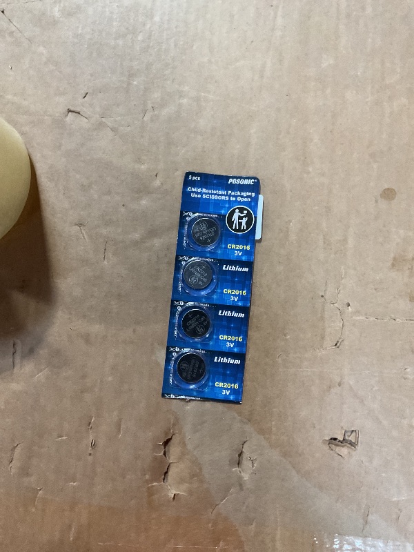 Photo 1 of *** MISSING BATTERY ***PGSONIC CR2016 3V Lithium Battery (5pcs)