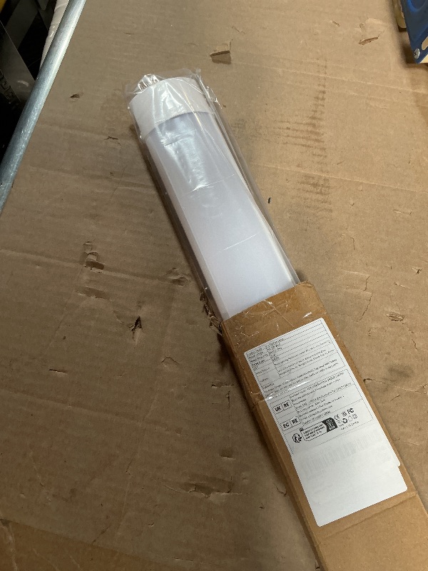 Photo 1 of **WIRED** Sararoom 2FT LED Shop Light Fixture 20W LED Wraparound Light, 2400Lm,6500K Cold White, 60cm 23.6inch LED Garage Closet Light Ceiling Light for Office Home Basement, No Plug, No Ground Wire